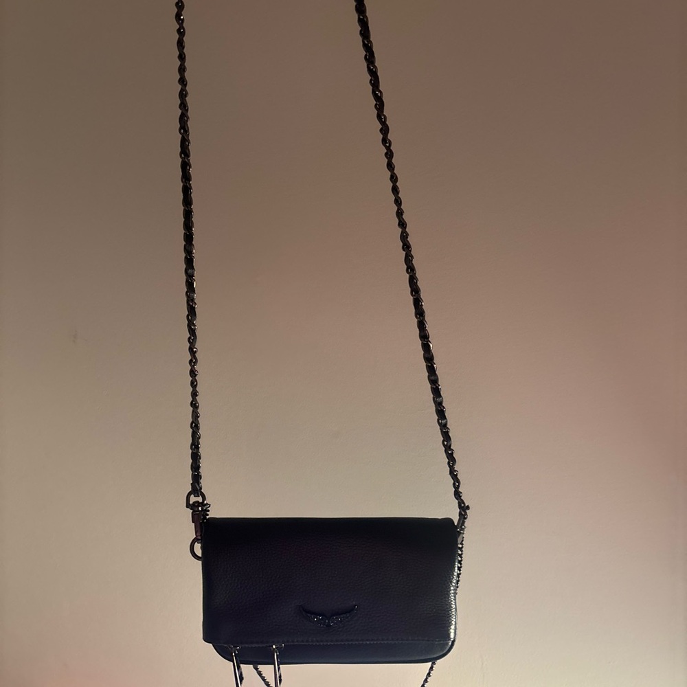 Zadig & Voltaire navy Crossbody Bag with Chain Strap